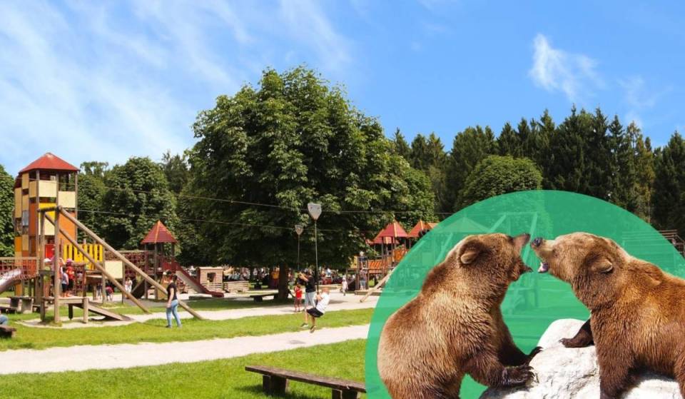 30 Minuten vom Marienplatz entfernt versteckt sich Münchens kreativster Wasserspielplatz zwischen waschechten Bären, Wölfen und Elchen