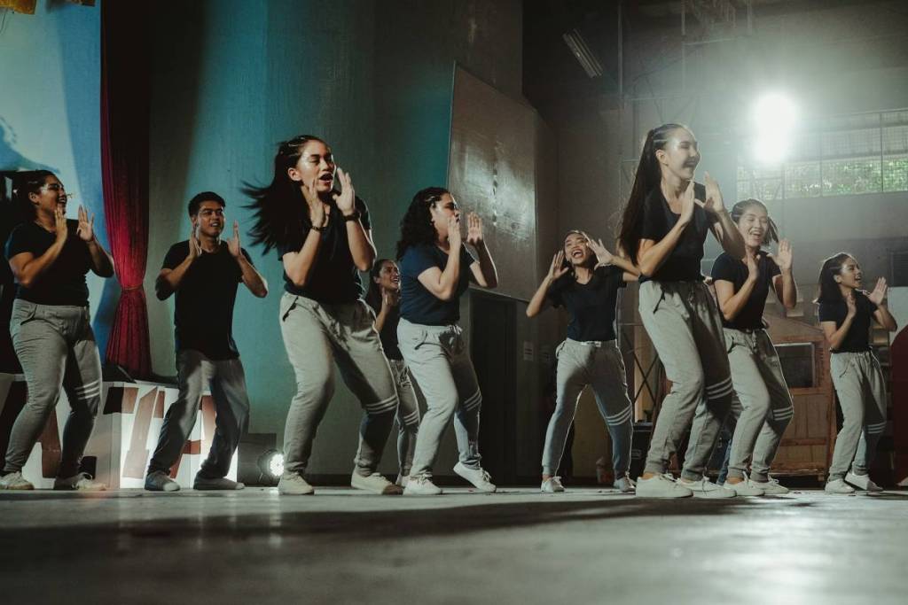 People dancing in a class