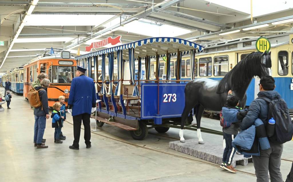Horse-drawn tram at the MVG Museum