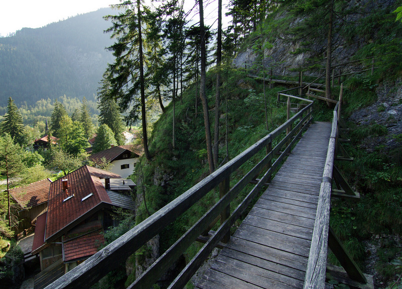 bridge over the waterfall