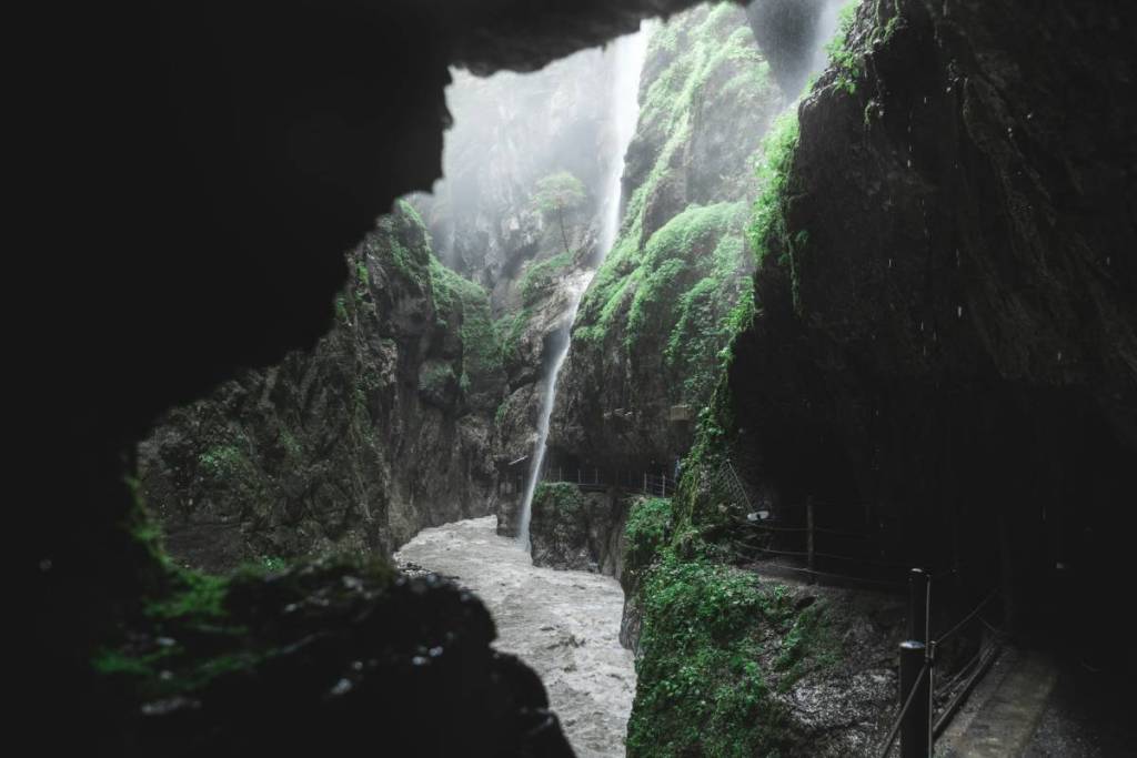 Waterfall in the Partnach Gorge