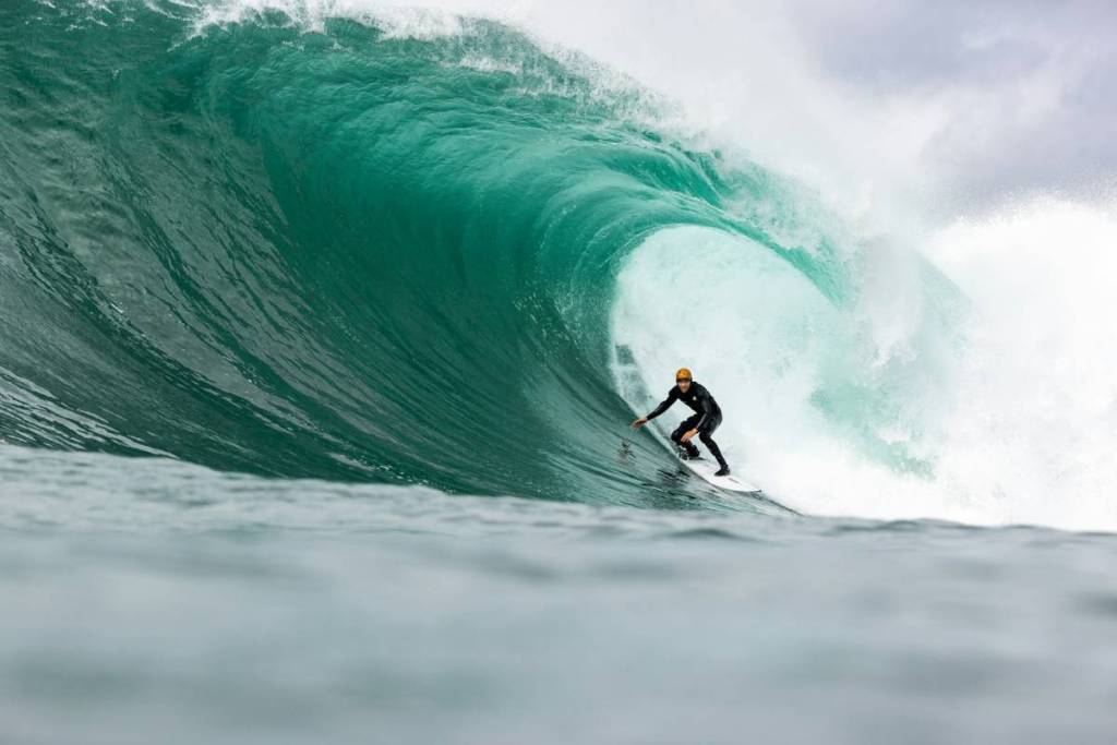 surfer riding a wave