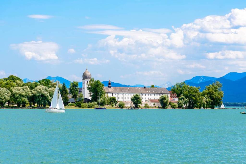 Boats on Lake Chiemsee