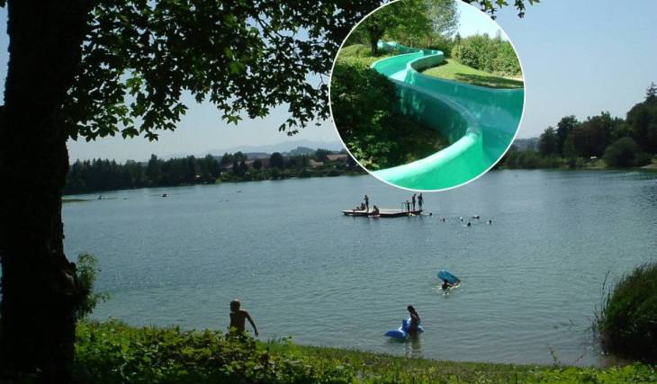 Just 45 minutes from Munich, you can experience that true vacation feeling at this family-friendly lake with a 50-meter-long slide, a swimming island, and a beautiful terrace