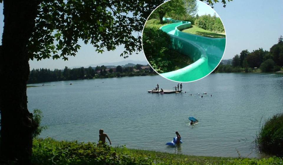Just 45 minutes from Munich, you can experience that true vacation feeling at this family-friendly lake with a 50-meter-long slide, a swimming island, and a beautiful terrace