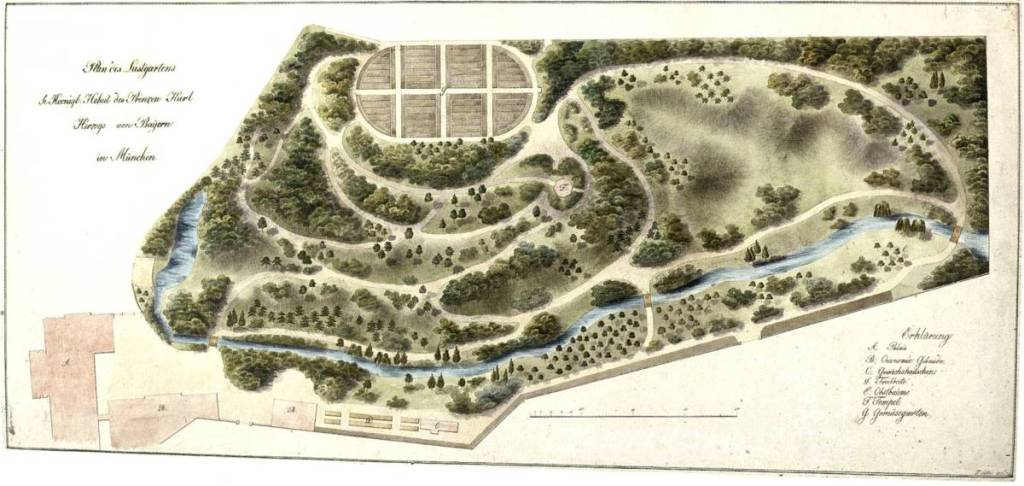 plan des Lustgartens des Prinzen