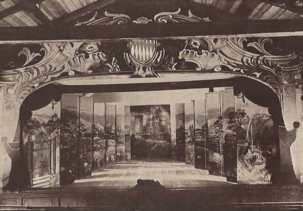 Historical photograph of the stage