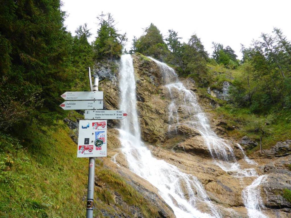 wegweiser an den zipfelsfällen