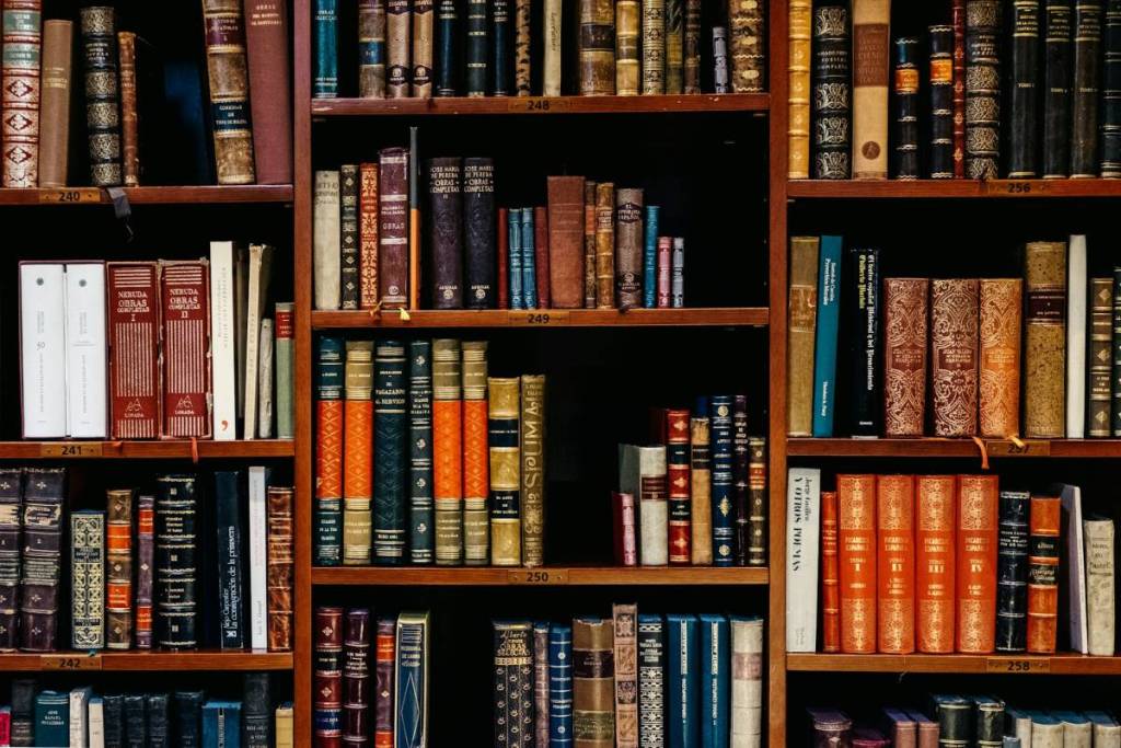 Books in a library