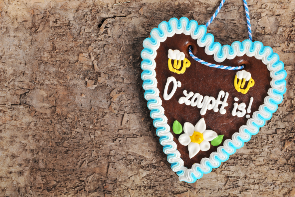 lebkuchenherz mit o zapft is aufschrift