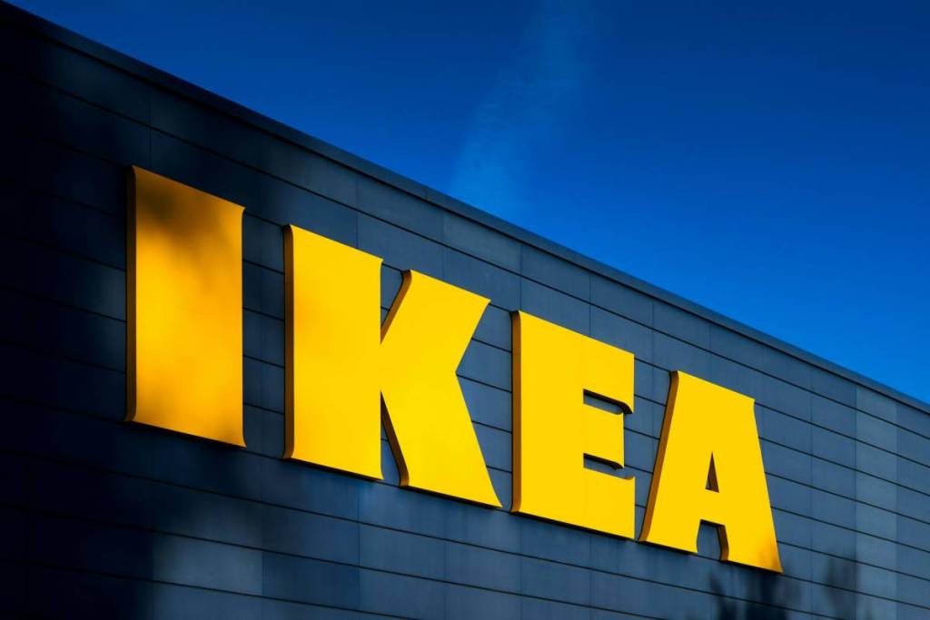 IKEA logo on the outside of a store