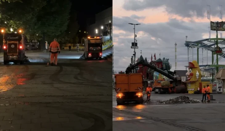 90 Tonnen Müll: Während München schläft reinigen 450 Mitarbeitende  die Straßen um die Wiesn