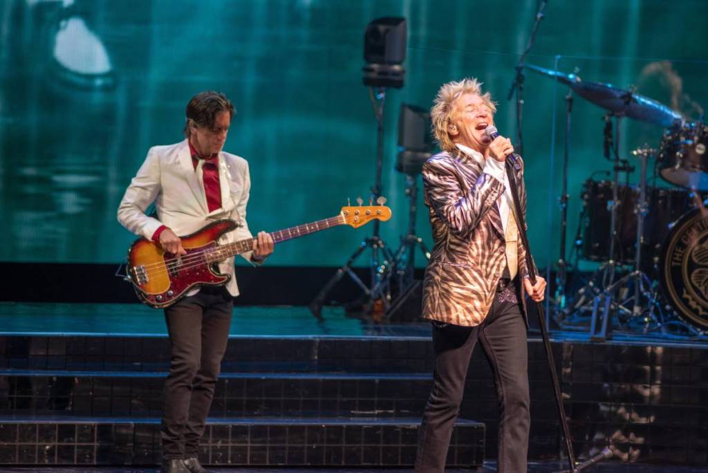 Rod Stewart on stage