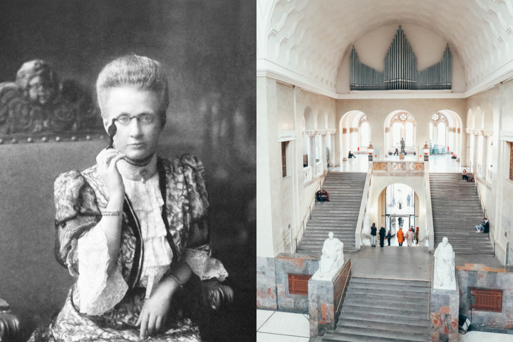 therese von bayern und lichthof der lmu