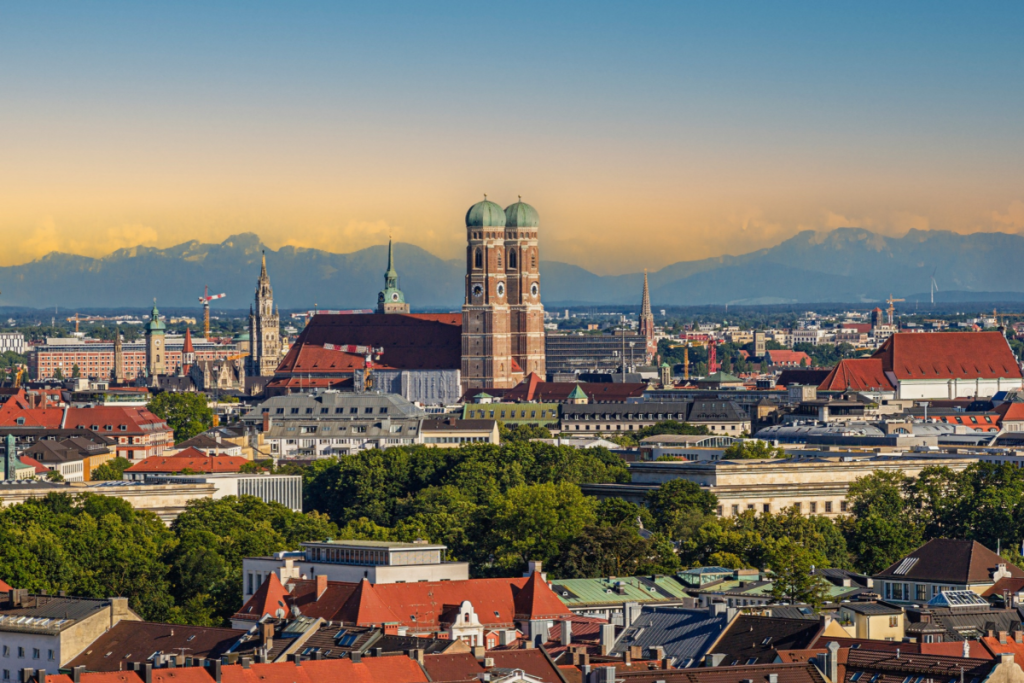Munich skyline with the Frauenkirche