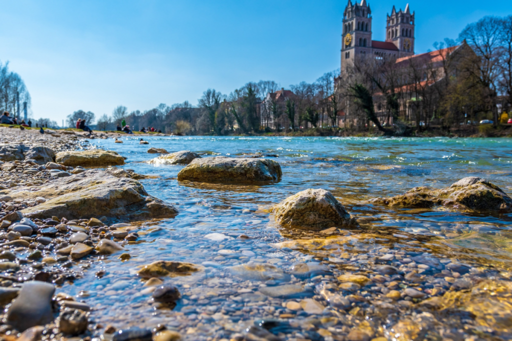 Nahaufnahme der Isar