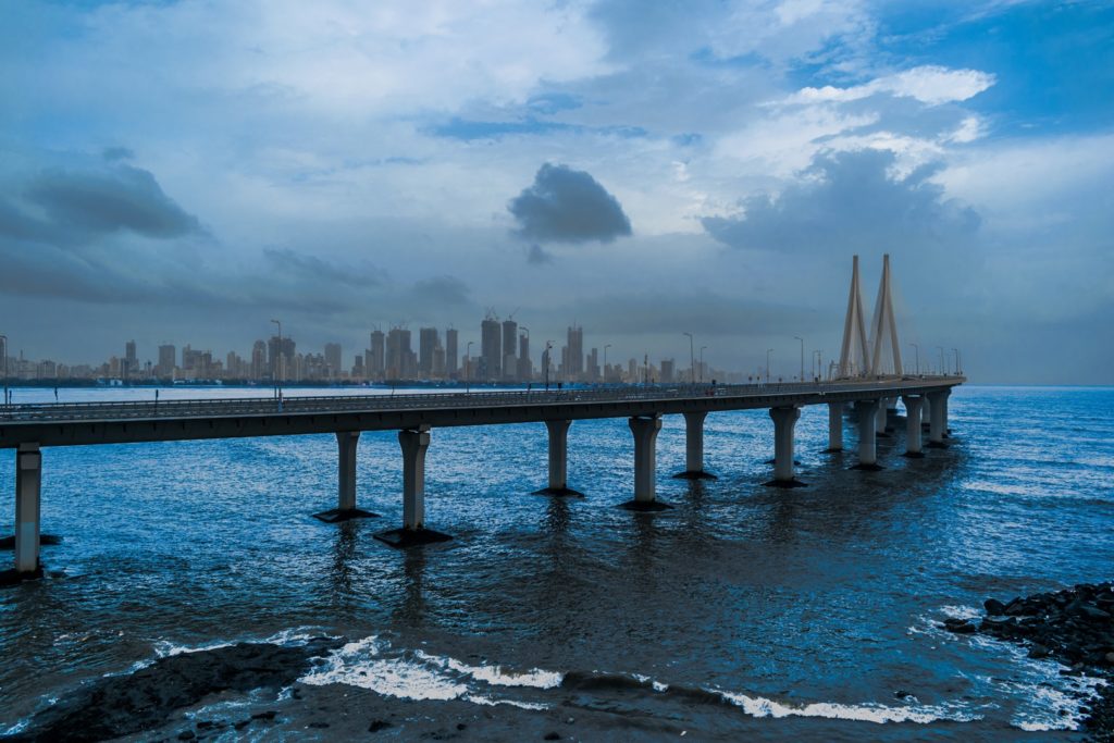Worli sea link shrouded in monsoon clouds - driving here is one of the best things to do in July in Mumbai