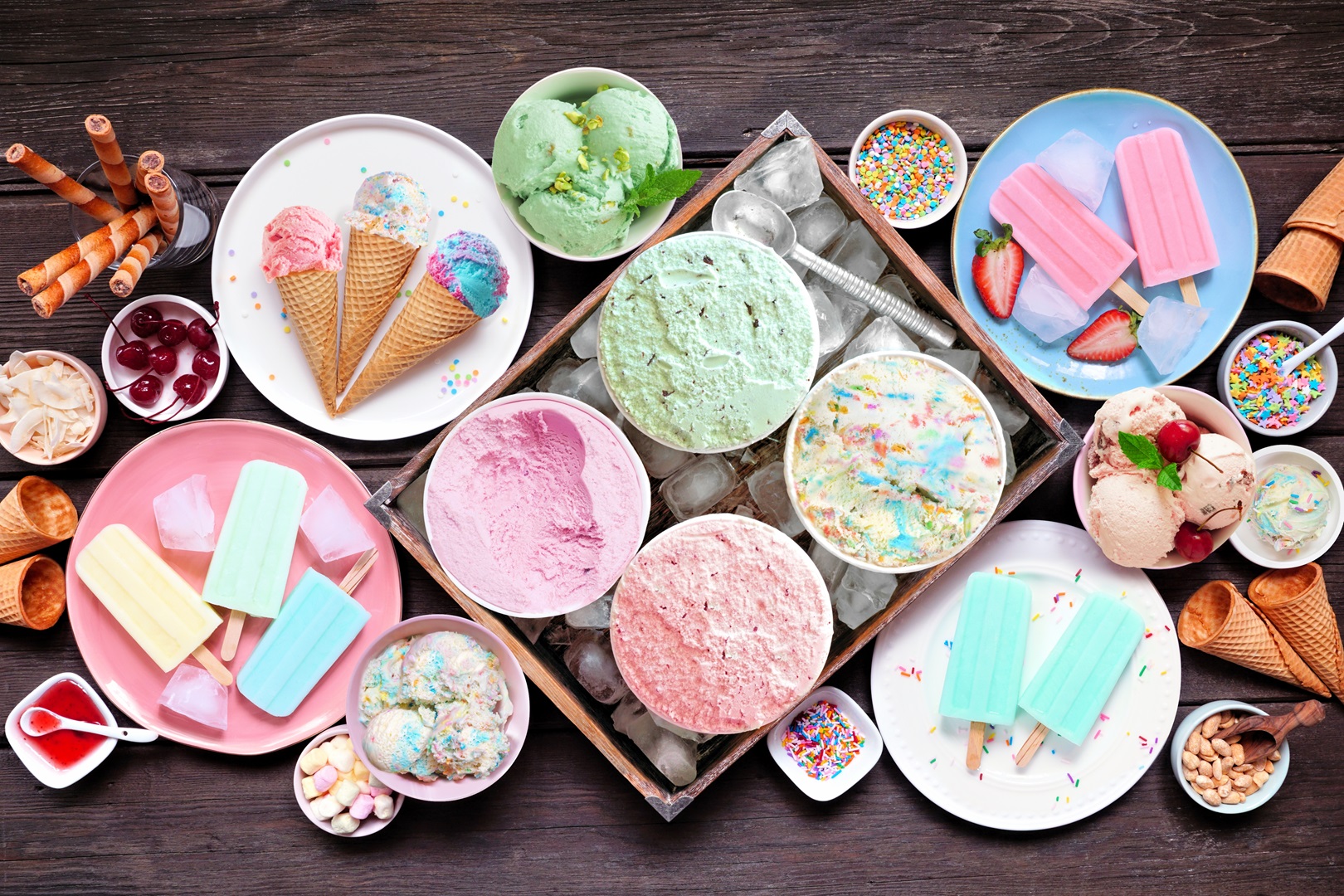 a variety of frozen desserts to reflect the world's most iconic ice creams