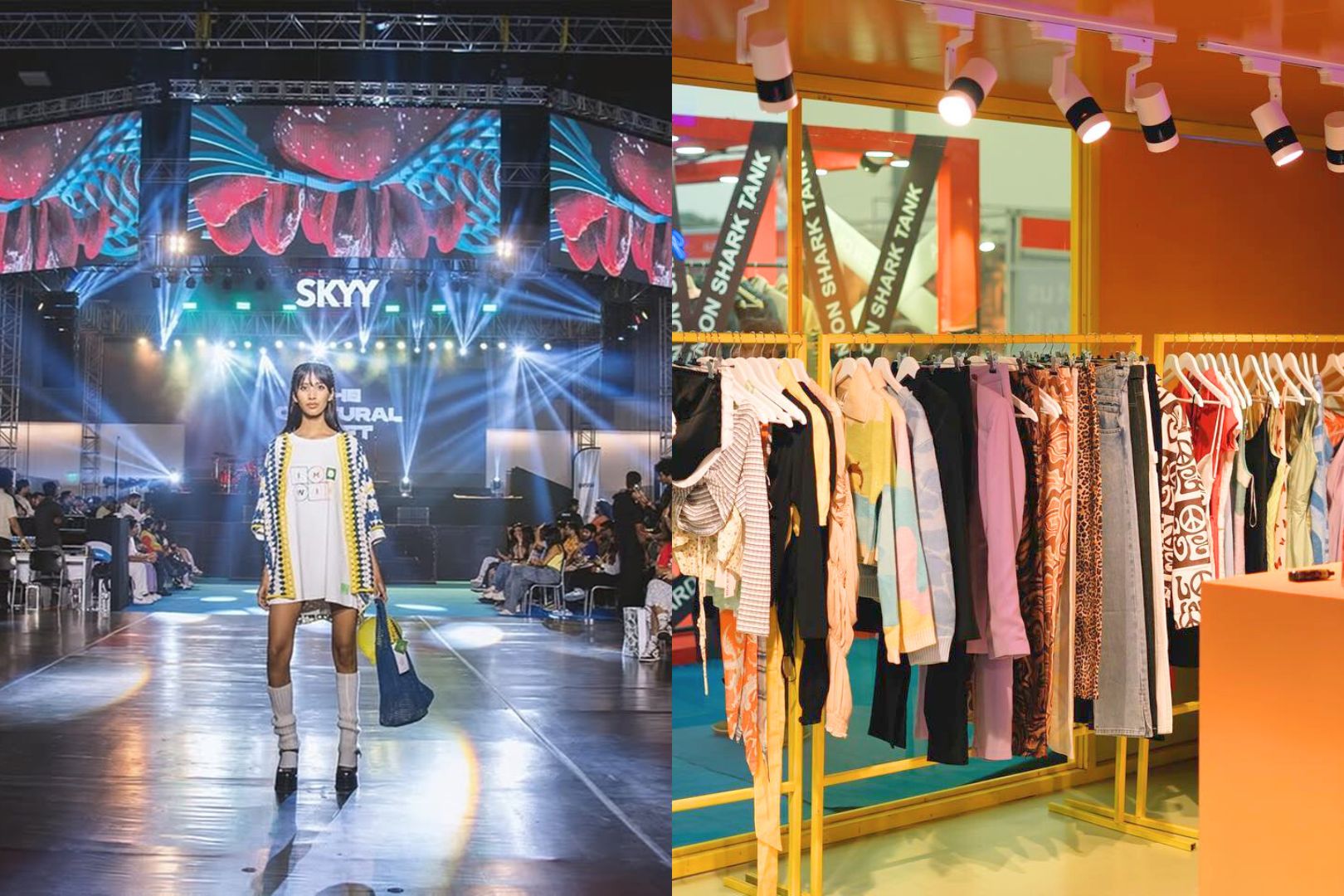 Fashion runway and stalls at All You Can Fest