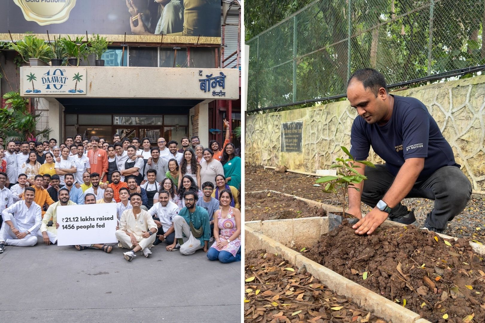 The Bombay canteen proceeds and tree planting