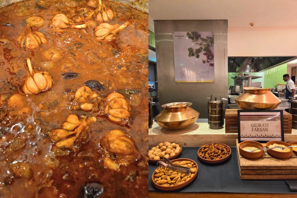 Gujarati Farshan and garlic Onion Curry