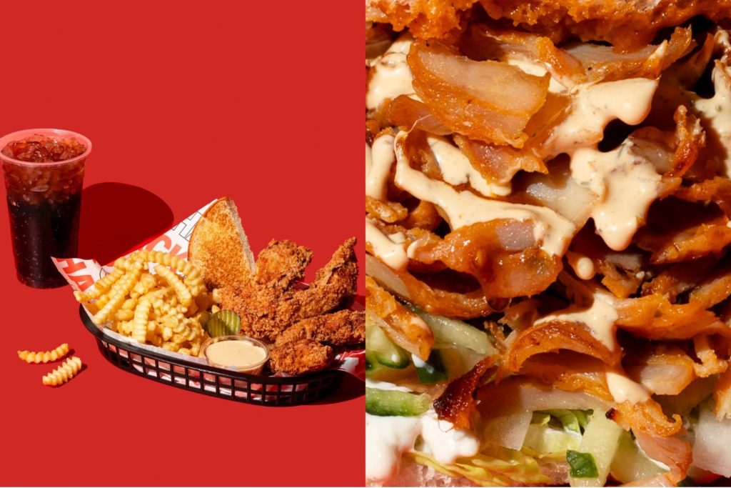 kebab sandwich and chicken tenders