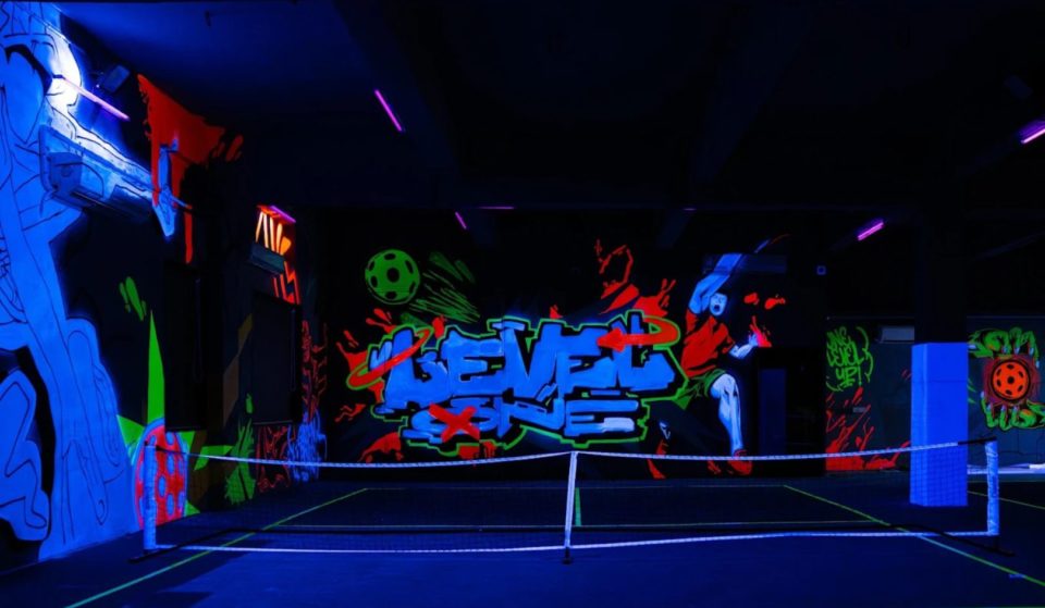 This spot in Marol Naka has glow in the dark neon pickleball courts that are open 24/7