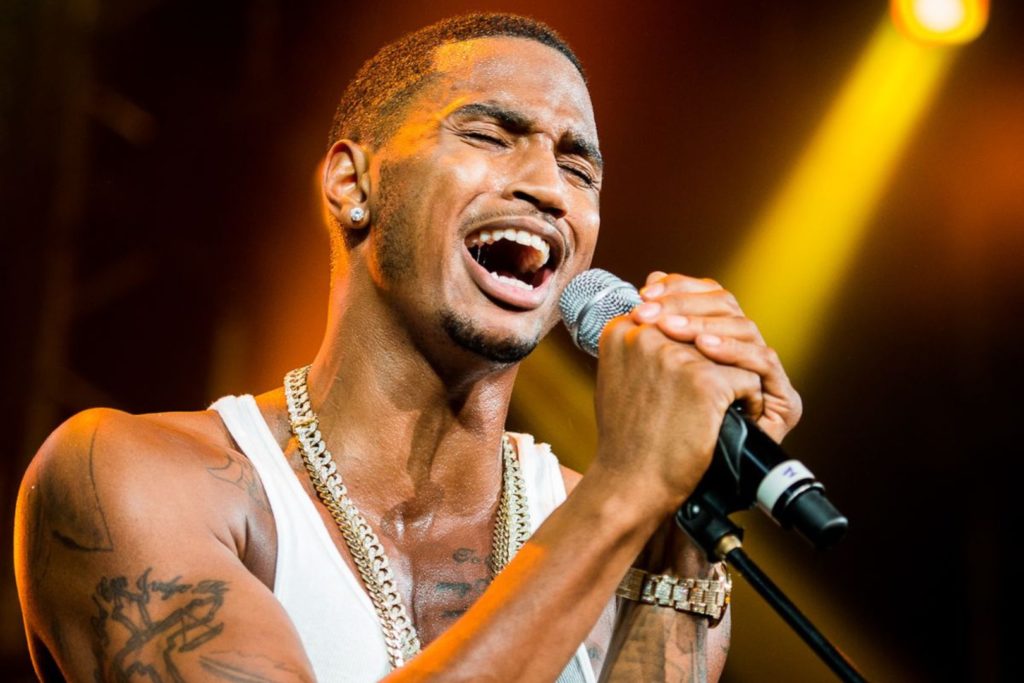 Trey Songz performing live during his IQONiQ White Nights tour