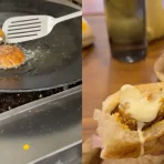 Chicken cheese burst vada pav at Khau Wada Paau, Mumbai