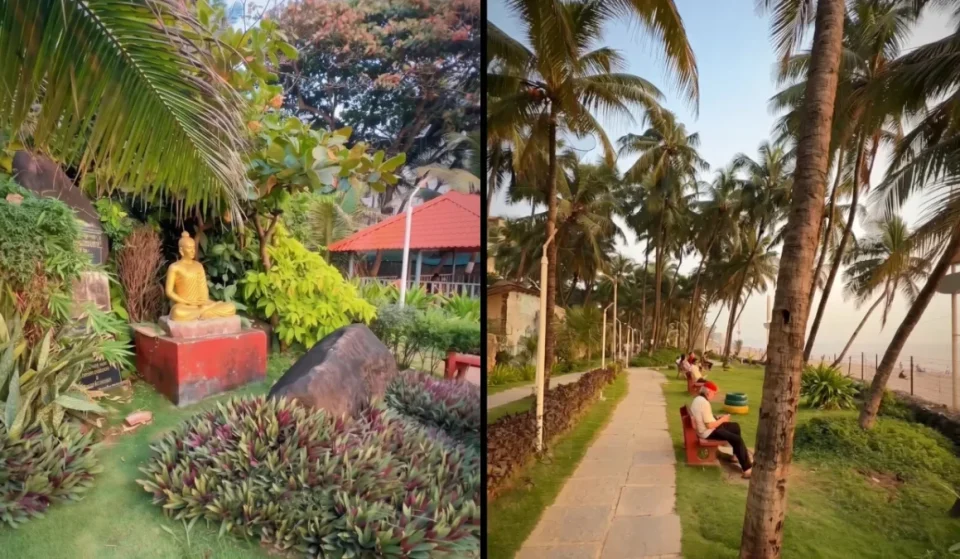 Juhu Beach Garden video: quiet oceanfront views in Mumbai