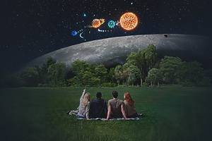 Drones make patterns in the sky