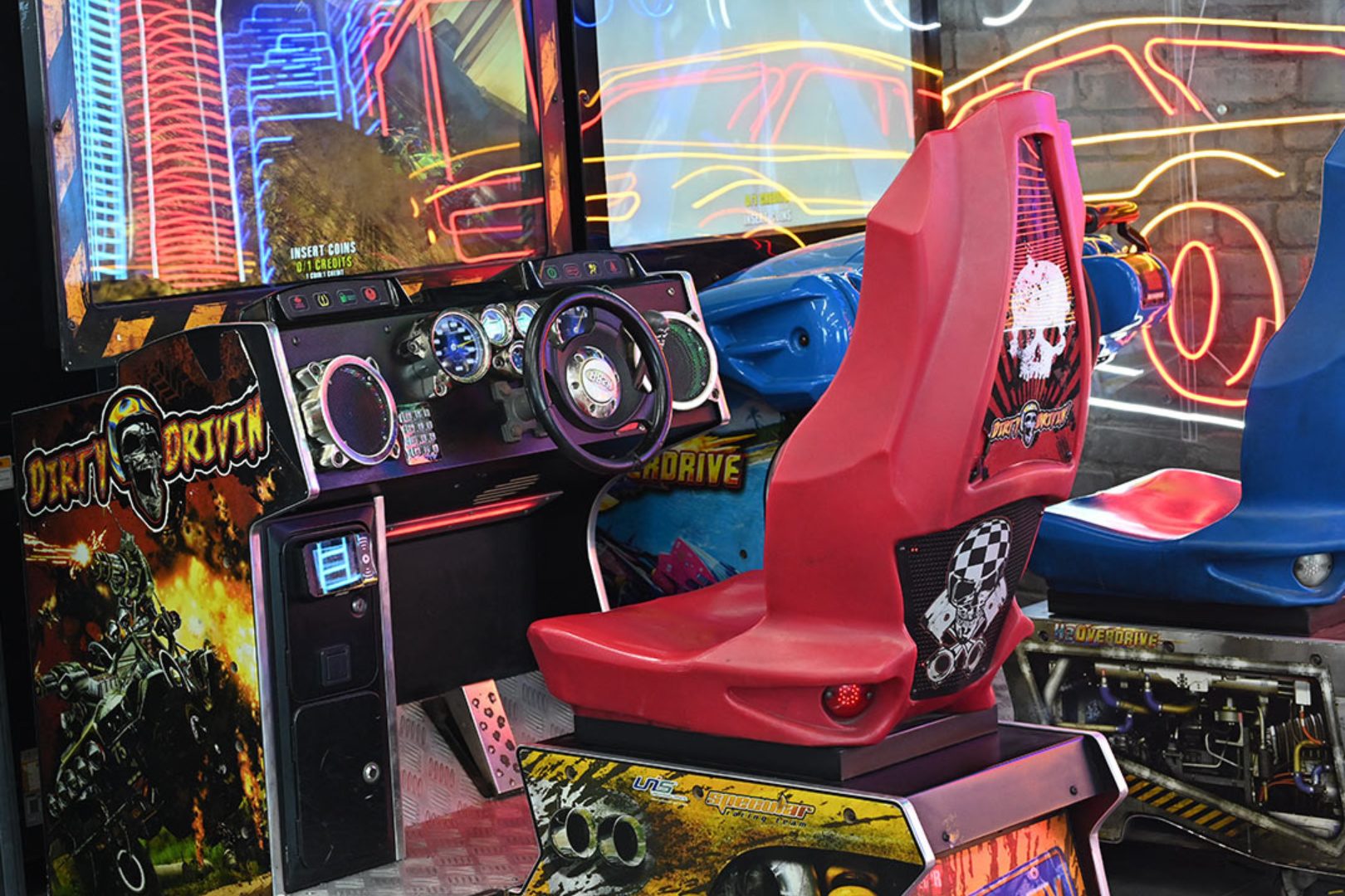 A racing simulation arcade game