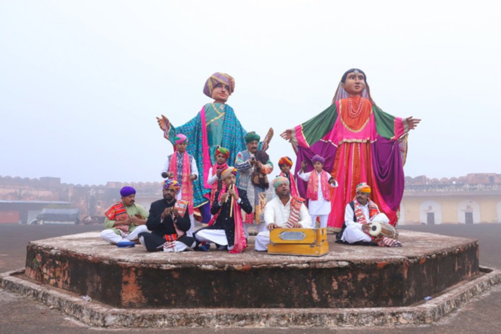 Performers at the Jaigarh Heritage Festival displaying India's rich musical culture