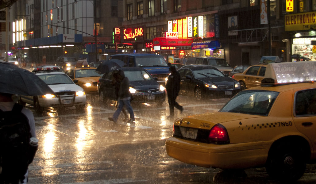 Heavy Rain and Wind in NYC Today - Remnants of Hurricane Nate