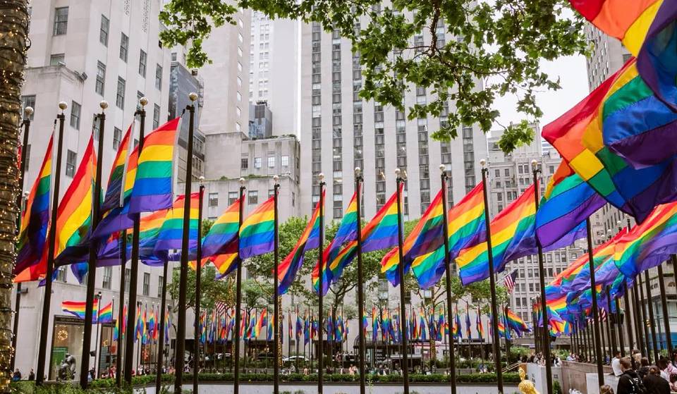 Rainbow Flags Have Taken Over Rockefeller Center In Celebration Of Pride