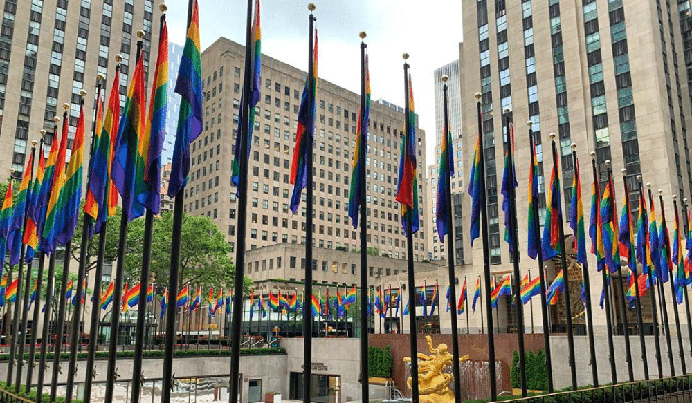 Rainbow Flags Have Taken Over The Rockefeller Center In Celebration Of