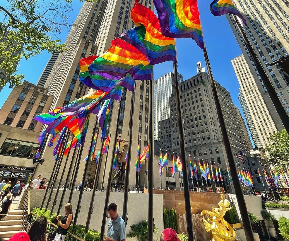 Rainbow Flags Have Taken Over The Rockefeller Center In Celebration Of
