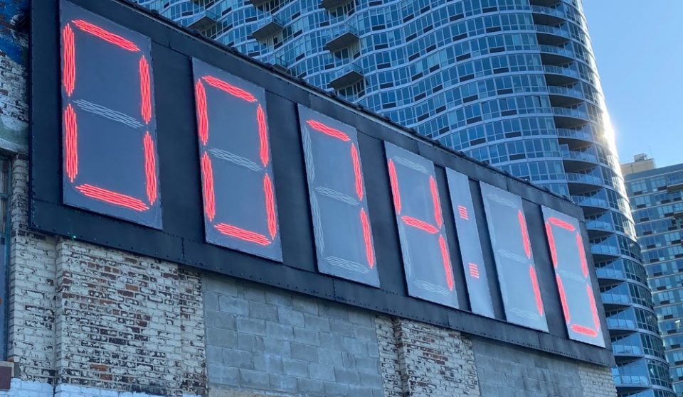 There’s A Massive Trump Countdown Clock On The Waterfront In Long Island City