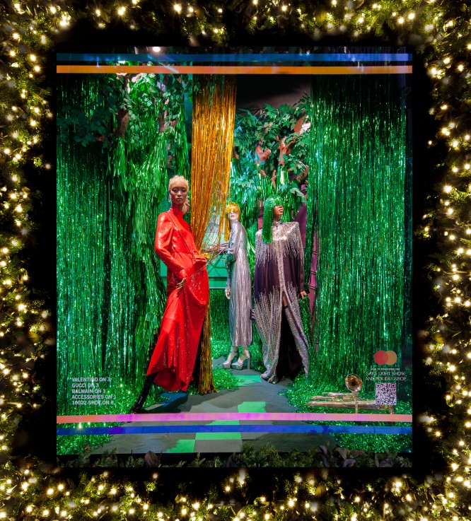 Here’s A First Look At Saks Fifth Avenue’s Glittering Holiday Window