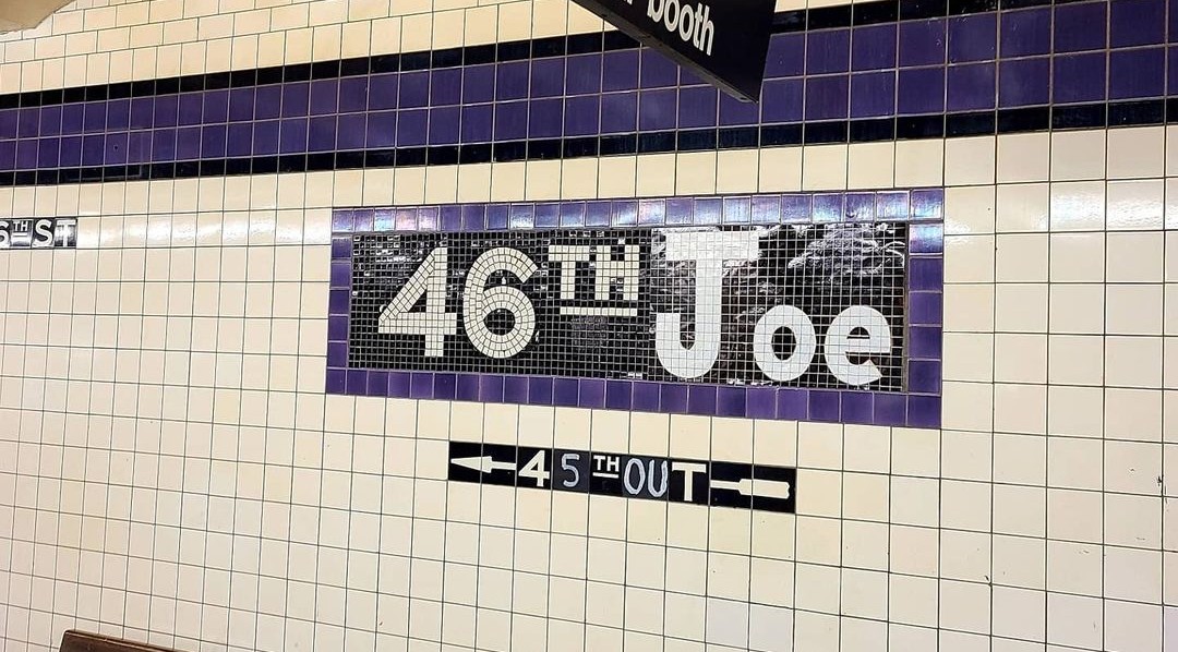 New Yorker Changes 46th St. Subway Station Sign For Inauguration Day