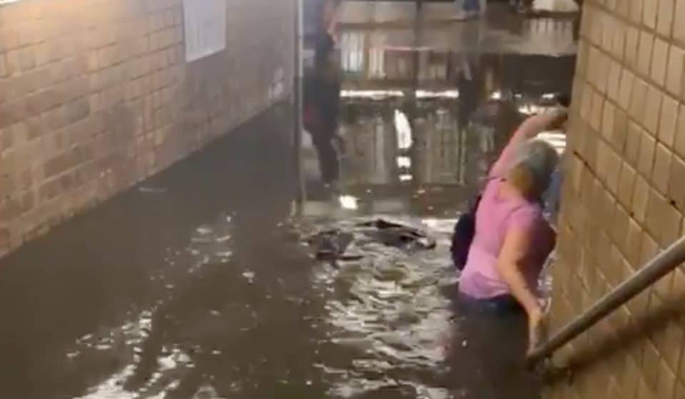 Record Rain From Tropical Storm Elsa Completely Floods NYC Streets & Subways