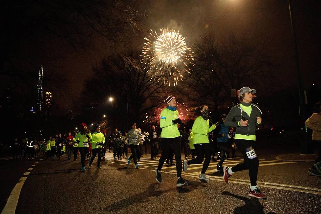 The 2019-20 NYRR Midnight Run in NYC.