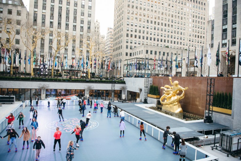 Eislaufbahn im Rockefeller Center