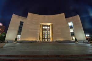 The Brooklyn Public Library at night