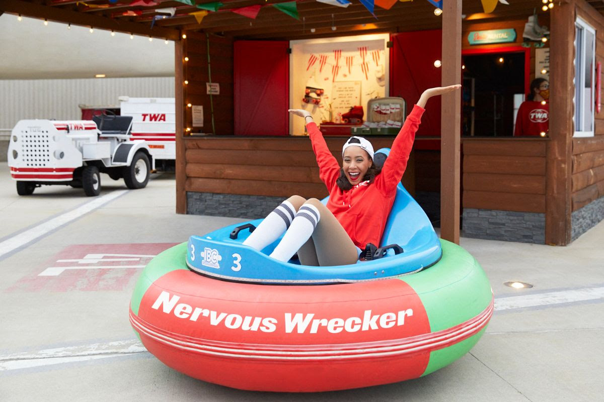 Bumper Cars Are Hitting The Tarmac At JFK's TWA Hotel