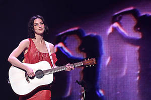 WASHINGTON, DC - DECEMBER 17: Gracie Abrams performs during iHeartRadio Hot 99.5's Jingle Ball 2024 Presented By Capital One at Capital One Arena on December 17, 2024 in Washington, DC. (Photo by Tasos Katopodis/Getty Images for iHeartRadio)