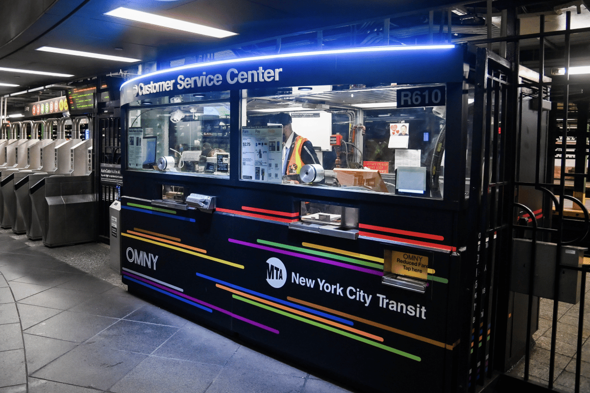Customer Service Center in NYC subway station