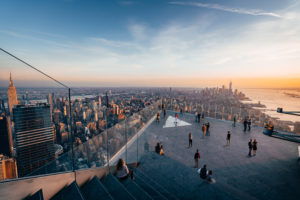 Outdoor sky deck at Edge NYC