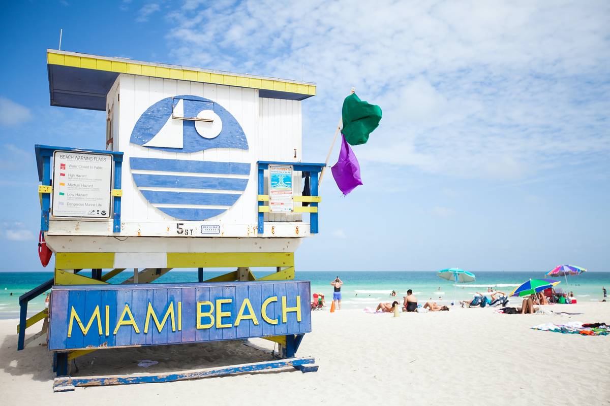 Lifeguard stand at Miami Beach