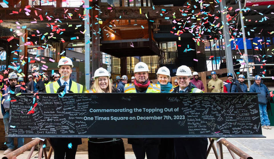 119-Year-Old One Times Square, Site Of The Iconic NYE Ball Drop, Has Topped Out